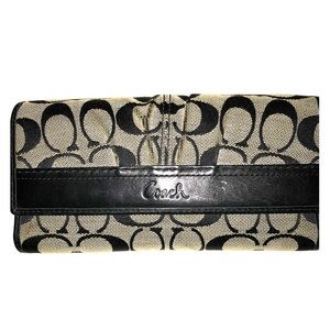 COACH Colorblock Signature Wallet w/Checkbook